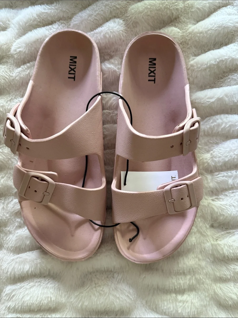 NWT Mixit Pink Blush Rubber Sandals Slides Size 9